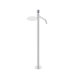 Смеситель для раковины напольный 120-WCR.2 Boheme Stick White/Chrome, Белый/Хром, С ПОЛКОЙ, С РУЧКОЙ TOUCH, БЕЗ ДОННОГО КЛАПАНА