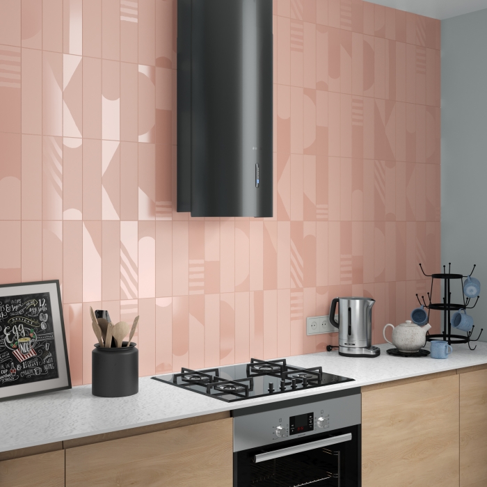 Настенная плитка 7897 Smile Tile Rivera SOFT PEACH 7,5x30