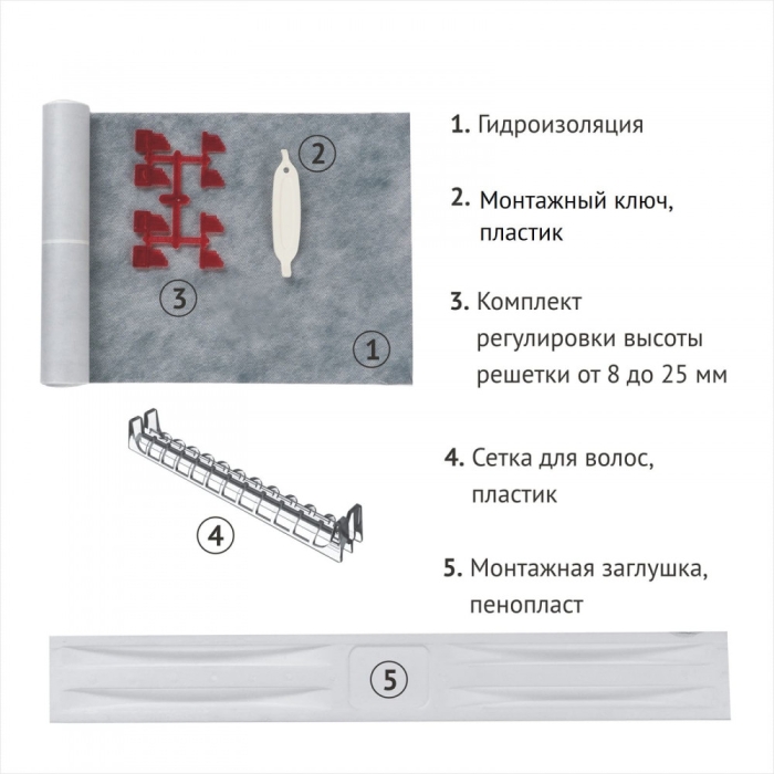 Душевой лоток 100 см 090055 Berges SUPER Slim, Хром Матовый, S-сифон вертикальный