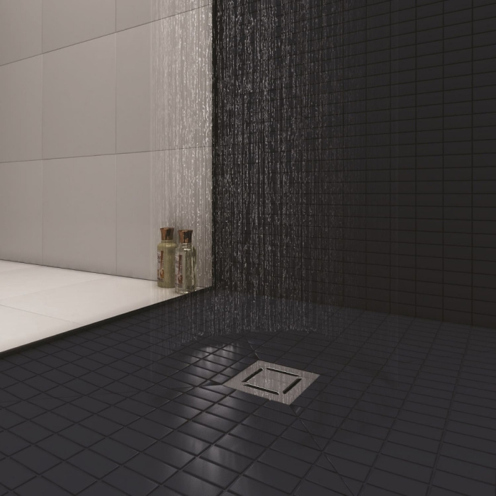 Трап Berges водосток Zentrum Norma 100х100, хром глянец, выпуск D50 H65 боковой