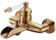 Смеситель для ванны 203-MR-W Boheme Vogue Bronze, Бронза/Белый, С РУЧКОЙ MURANO WHITE