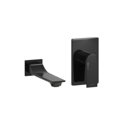 Смеситель для раковины встраиваемый A66553 WasserKraft Glan 6600, Черный Глянцевый, С ВНУТРЕННЕЙ ЧАСТЬЮ