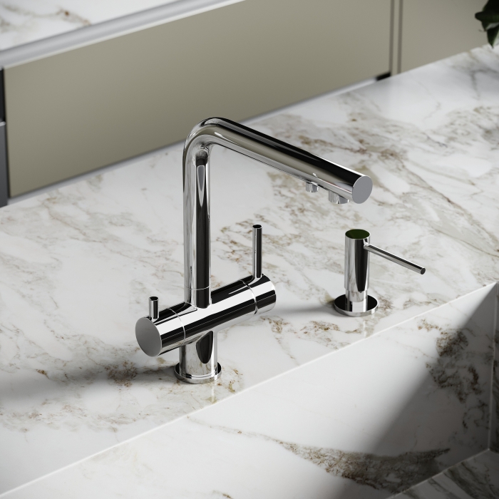 Смеситель для кухни SC4014CH Sancos Foster, Хром, С КАНАЛОМ ДЛЯ ФИЛЬТРОВАННОЙ ВОДЫ