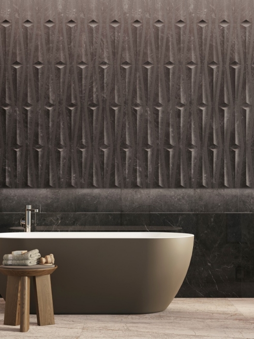 Настенная плитка Porcelanosa Velluto Nero Deco 59,6x150