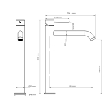 Смеситель для раковины высокий 3003H WasserKraft Niers 3000, Хром
