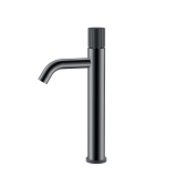 Смеситель для раковины высокий 122-SGM.3 Boheme Stick Shine Gun Metal, Графит, С РУЧКОЙ LINEA