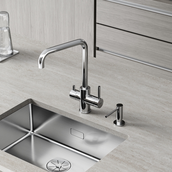 Смеситель для кухни SC4013CH Sancos Vela, Хром, С КАНАЛОМ ДЛЯ ФИЛЬТРОВАННОЙ ВОДЫ