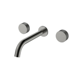 Смеситель для раковины на 3 отверстия 152-2-GM.2 Boheme Stick Gun Metal, Графит, С РУЧКОЙ TOUCH И ВНУТРЕННЕЙ ЧАСТЬЮ