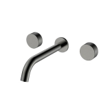 Смеситель для раковины на 3 отверстия 152-2-GM.4 Boheme Stick Gun Metal, Графит, С РУЧКОЙ SPIRALE И ВНУТРЕННЕЙ ЧАСТЬЮ