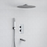 Смеситель встроенный термостатический A178644 T WasserKraft Naab 8600, Хром, С ВНУТРЕННЕЙ ЧАСТЬЮ, С ВЕРХНИМ ДУШЕМ, С ДУШЕВЫМ НАБОРОМ