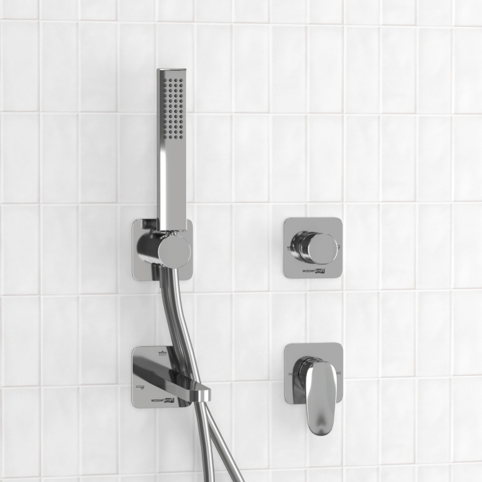 Смеситель встроенный A3151.268.270.271.087.103 WasserKraft Weida 3100, Хром, С ВНУТРЕННЕЙ ЧАСТЬЮ, С ДУШЕВЫМ НАБОРОМ