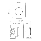 Смеситель встроенный A1451.273.274.097.121.275.100.276 WasserKraft Spree 1400, Никель, С ВНУТРЕННЕЙ ЧАСТЬЮ, С ВЕРХНИМ ДУШЕМ, С ДУШЕВЫМ НАБОРОМ