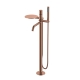Смеситель для ванны напольный 129-CB Boheme Stick Copper Brushed, Медь Брашированная, С РУЧКОЙ DIAMOND, С ДУШЕВЫМ НАБОРОМ