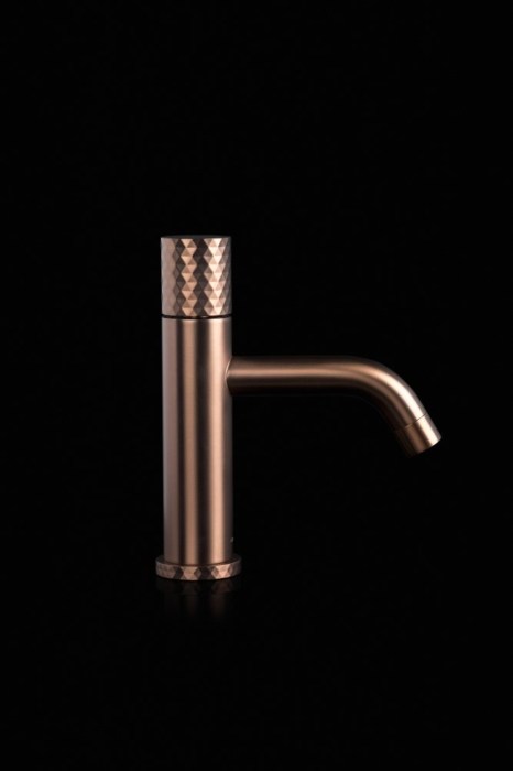 Смеситель для раковины 121-CB Boheme Stick Copper Brushed, Медь Брашированная, С РУЧКОЙ DIAMOND