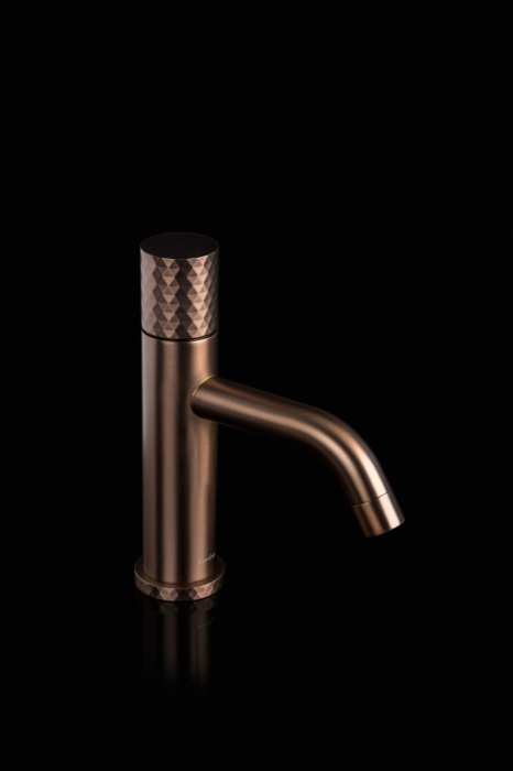 Смеситель для раковины 121-CB Boheme Stick Copper Brushed, Медь Брашированная, С РУЧКОЙ DIAMOND