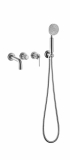 Смеситель для ванны встраиваемый 174-3-NB Boheme Eterna Nickel Brush, Никель Брашированный, С ДУШЕВЫМ НАБОРОМ