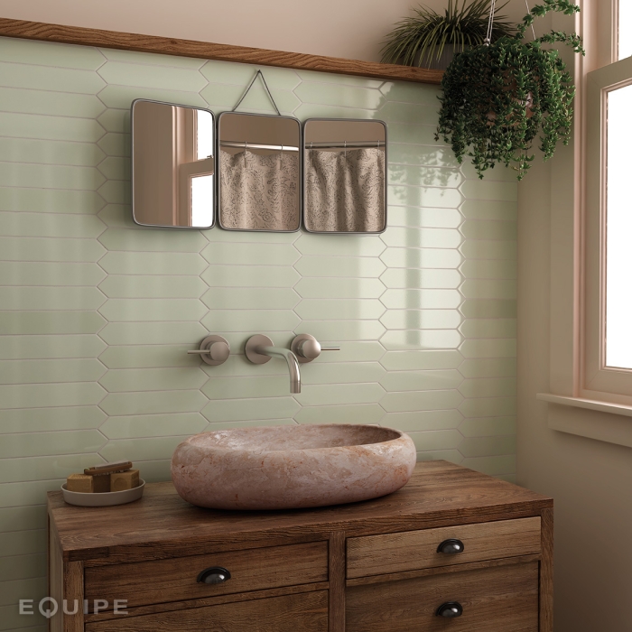 Настенная плитка Equipe Arrow Green Halite 5x25