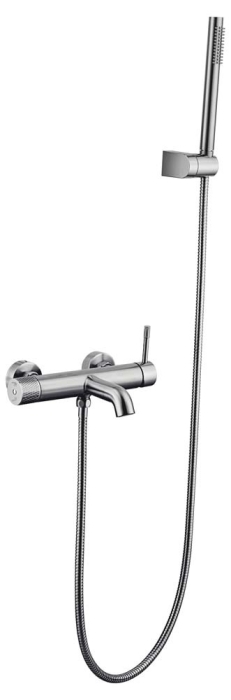 Смеситель для ванны 463-INOX Boheme Uno Inox, Нержавеющая Сталь, С ДУШЕВЫМ НАБОРОМ