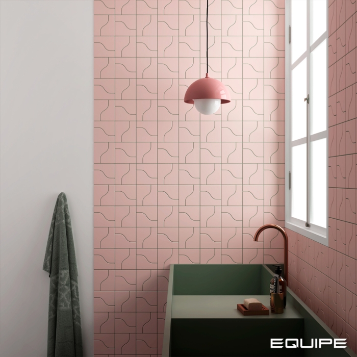 Настенная плитка Equipe Curve Pink Matt 8,3x12