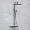 Душевая стойка с термостатическим смесителем A113.069.101.CH Thermo Wasserkraft Aller 1060WHITE, Белый/Хром