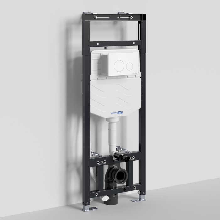 Инсталляция для унитаза 15TLT.010.ME.WM02 WasserKraft Alme 15, С КНОПКОЙ СМЫВА