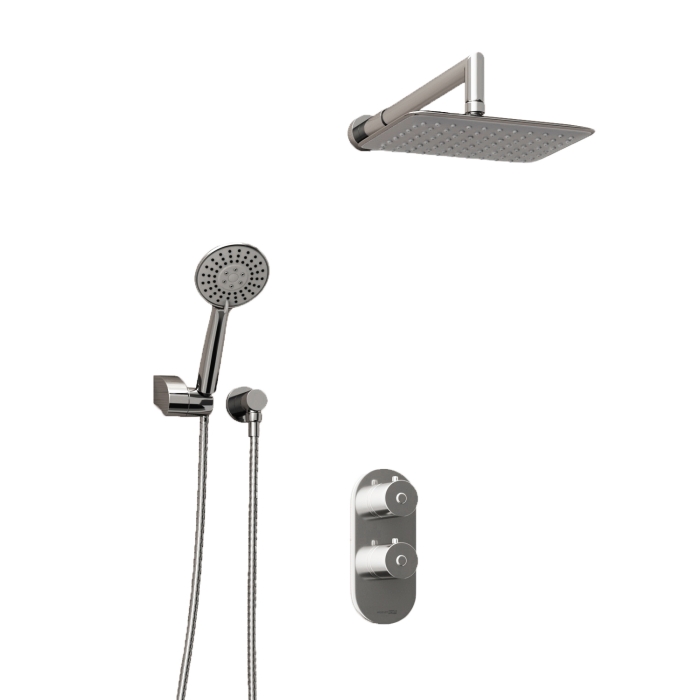 Комплект для душа с верхним душем, лейкой и изливом A16031 Thermo Wasserkraft Berkel 4800, Хром, С ВНУТРЕННЕЙ ЧАСТЬЮ
