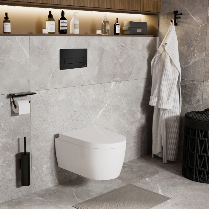Инсталляция для унитаза 61TLT.010.ME.MB03 WasserKraft Dill 61, С КНОПКОЙ СМЫВА