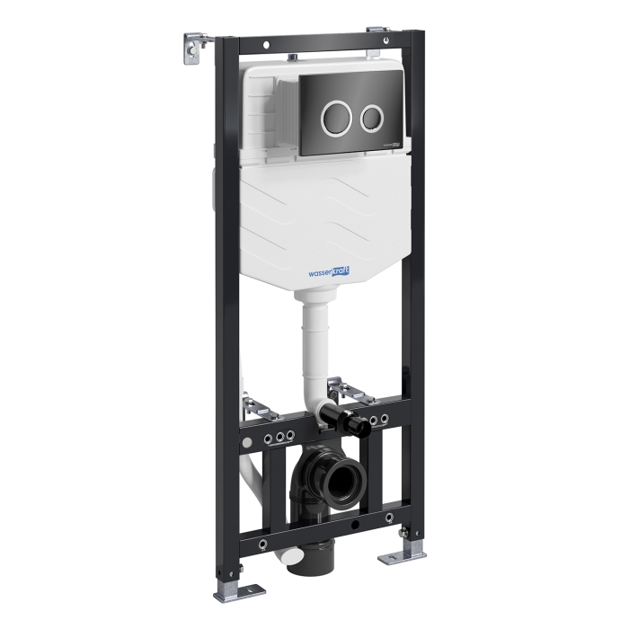 Инсталляция для унитаза 10TLT.010.ME.PB01 WasserKraft Aller 10, С КНОПКОЙ СМЫВА