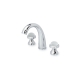 Смеситель для раковины на 3 отверстия 277-ST Boheme Satine Chrome, Хром