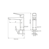 Смеситель для раковины 2303 WasserKraft Weil 2300, Белый Матовый
