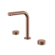 Смеситель для раковины на 3 отверстия 152-CB.4 Boheme Stick Copper Brushed, Медь Брашированная, С РУЧКОЙ SPIRALE