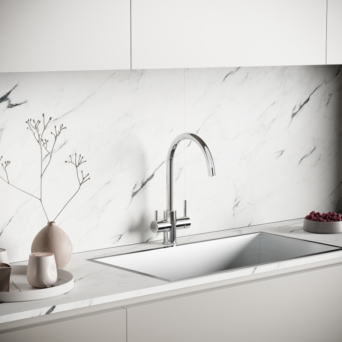 Смеситель для кухни SC4012CH Sancos Taper, Хром, С КАНАЛОМ ДЛЯ ФИЛЬТРОВАННОЙ ВОДЫ