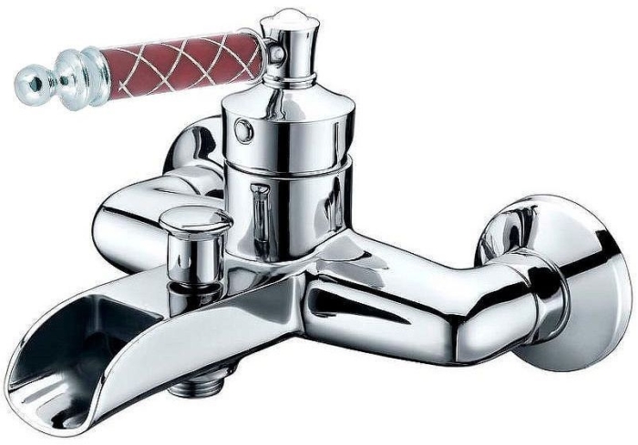 Смеситель для ванны 223-MR-CH Boheme Vogue Chrome, Хром/Коричневый, С РУЧКОЙ MURANO CHOCOLATE