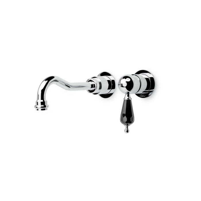 Смеситель для раковины встраиваемый 267-BSW Boheme Tradizionale Cromo Chrome, Хром/Черный, С ЧЕРНЫМИ КРИСТАЛЛАМИ SWAROVSKI