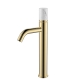 Смеситель для раковины высокий 122-G-MR-WHITE Boheme Stick Gold, Золото/Белый, С РУЧКОЙ MARBLE WHITE