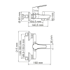 Смеситель для ванны  Wasserkraft Rhin 4401