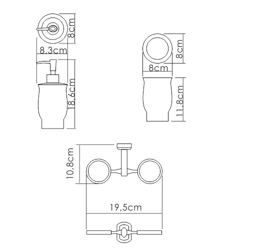Держатель стакана и дозатора K-24189 WasserKraft