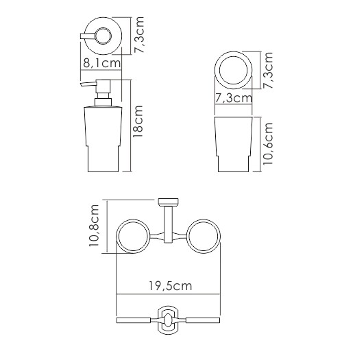 Держатель стакана и дозатора K-28189 WasserKraft