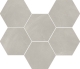 Мозаика 620110000188 Italon Continuum Silver Mosaico Hexagon Натуральный 25x29