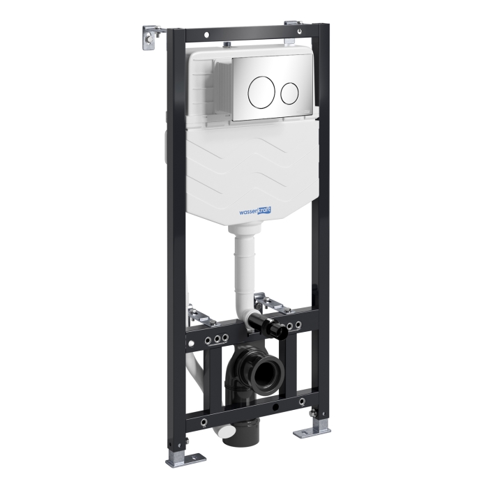 Инсталляция для унитаза 10TLT.010.ME.CH02 WasserKraft Aller 10, С КНОПКОЙ СМЫВА