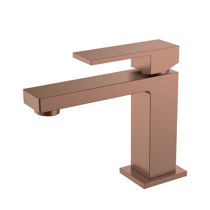 Смеситель для раковины 471-BRB Boheme Qubic Brushed Bronze, Бронза Брашированная, БЕЗ ДОННОГО КЛАПАНА