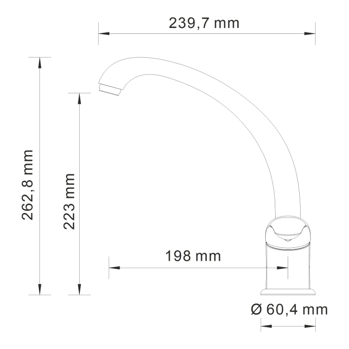 Смеситель для кухни 2807 WasserKraft Rossel 2800, Хром
