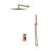 Душевая система с тропическим душем встраиваемая 474-3-CB Boheme Qubic Copper Brushed, Брашированная Медь, С ВНУТРЕННЕЙ ЧАСТЬЮ