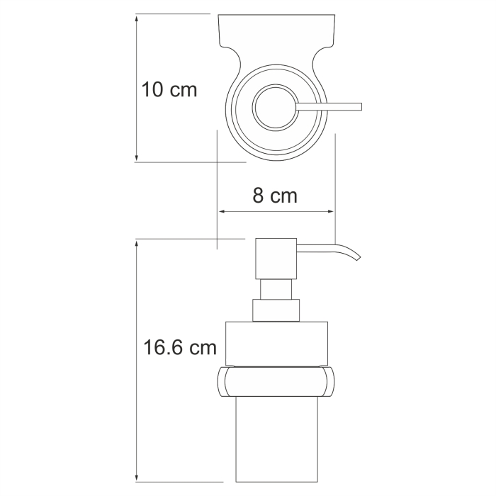 Дозатор для жидкого мыла K-6899 WasserKraft Berkel K-6800, Хром