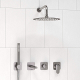 Смеситель встроенный A1451.273.274.097.121.275.100.276 WasserKraft Spree 1400, Никель, С ВНУТРЕННЕЙ ЧАСТЬЮ, С ВЕРХНИМ ДУШЕМ, С ДУШЕВЫМ НАБОРОМ