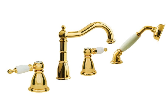 Смеситель на борт ванны 395 Boheme Tradizionale Gold, Золото