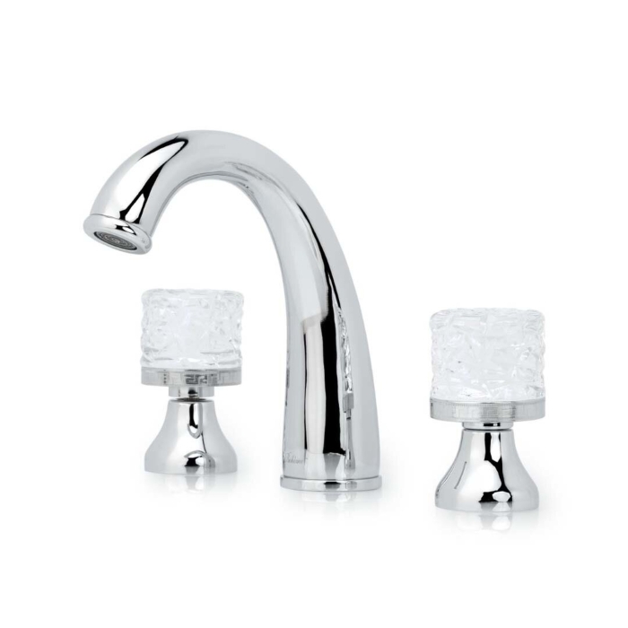 Смеситель для раковины на 3 отверстия 277-CRST/2 Boheme Crystal Chrome, Хром, БЕЗ ДОННОГО КЛАПАНА