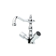 Смеситель для раковины высокий 272-Royal/CRST black Boheme Royal Cristal Chrome, Хром
