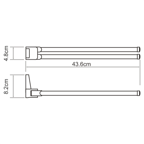 Держатель полотенец двойной Lopau K-6031 WasserKraft