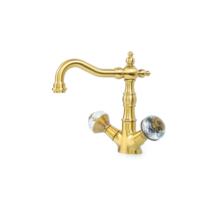 Смеситель для раковины высокий 312-FL Boheme Flora Bronze, Бронза